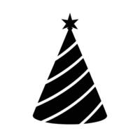 Party Hat Silhouette Stencil Icon vector