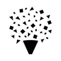 Confetti Falling Silhouette Stencil Icon vector