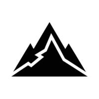 Mountain Peak Silhouette Stencil Icon vector