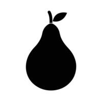 Pear Shape Silhouette Stencil Icon vector