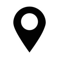 Map Pin Location Silhouette Stencil Icon vector