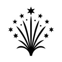 Fireworks Burst Silhouette Stencil Icon vector