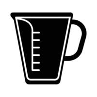 Measuring Cup Silhouette Stencil Icon vector