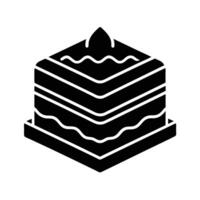 Cake With Layers Silhouette Stencil Icon vector