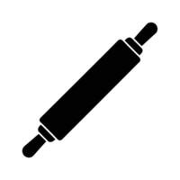Rolling Pin Silhouette Stencil Icon vector