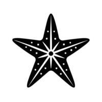 Starfish Five Point Silhouette Stencil Icon vector