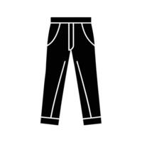 Pants Side View Silhouette Stencil Icon vector