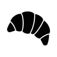 Croissant Curve Silhouette Stencil Icon vector