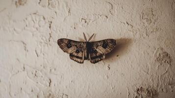 A moth is sitting on a wall photo