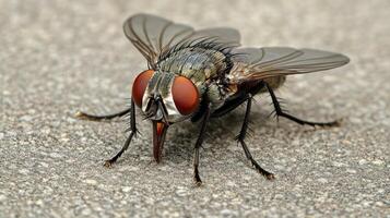 A fly with a big red eye photo