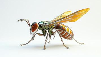 A 3d rendering of a metal insect photo