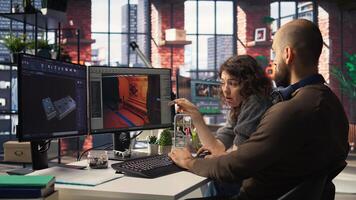 Game developers leverages AI chatbot and software to create Mars environment. Using generative artificial intelligence app utilizes deep learning and automation for futuristic game designs. Camera A. photo