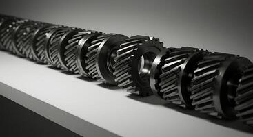 Gears Arranged in a Row Industrial Precision Components photo