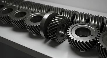 Gears Arranged on Surface Angled Close-up photo