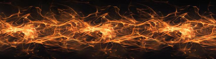Flames dance and twist in vibrant hues of orange and yellow, creating a mesmerizing pattern on a dark canvas that evokes warmth and intensity photo