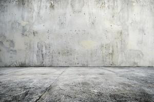 Minimalist setting featuring a large blank white wall and a concrete floor, creating an empty and versatile atmosphere for various activities photo
