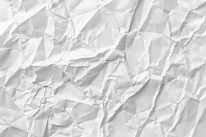 Elegant white crumpled paper texture serves as a versatile backdrop, inviting creativity and artistic expression for various design projects photo