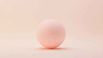 A single smooth sphere showcases a gentle gradient, perfectly centered against a soft, neutral background, creating a calm atmosphere photo
