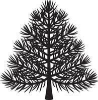 Pine Tree Silhouette Illustration for Nature and Forest Themes vector