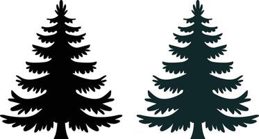 Simple Pine Tree Silhouette for Graphic and Design Use vector