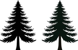 Simple Pine Tree Silhouette Illustration for Nature and Forest Themes vector