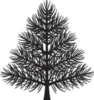 Minimalist Pine Tree Silhouette for Woodland and Wilderness Design vector