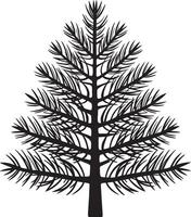 Black Pine Tree Silhouette for Graphic and Design Use vector