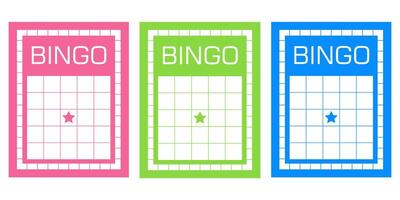 Clean and minimalistic bingo card set without numbers. Blank gambling tickets for lotto and keno illustrations. sheets for casino games, entertainment content and printable betting materials. vector