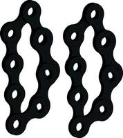 3D illustration of a motorcycle chain with a white background vector