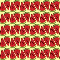 Watermelon Summer Pattern repeating pattern of juicy watermelon slices, perfect for summer designs vector