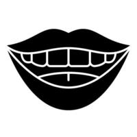 Smile solid icon vector