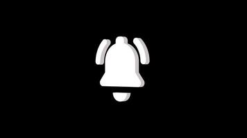 3D Silence phone rotating animation isolated on black background video