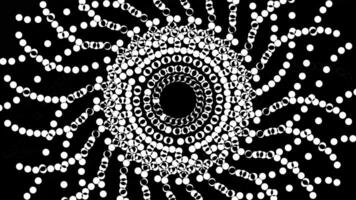 Simple circle dots zoom transition animation isolated on black background video