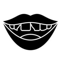Chipped Tooth solid icon vector