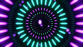 Turquoise and Purple Infinite Luminescent Abstract Space Background VJ Loop in 4K video