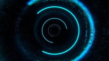 Cyan and Pink Strobe Sci Fi Luminescent Cyber Tunnel Background VJ Loop in 4K video