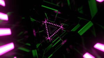 Green and Pink Infinite Abstract Synthetic Wormhole Background VJ Loop in 4K video