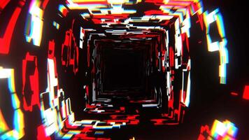Red and White Framework of Changing Abstract Forms Background VJ Loop in 4K video