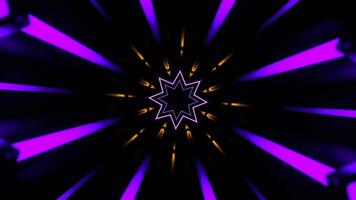 Purple and Yellow Pulse Neon Arcade in Endless Flow Background VJ Loop in 4K video