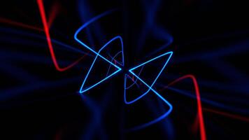 Blue and Red Laser Neon Glow in Infinite Flow Background VJ Loop in 4K video