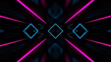 Cyan and Pink Strobe Neon Rhythm Tunnel Background VJ Loop in 4K video