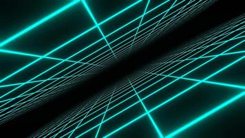 Turquoise Infinite Neon Grid Zone Background VJ Loop in 4K video