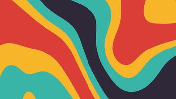 Groovy Spectrum Flow Retro Loop Animated Background video
