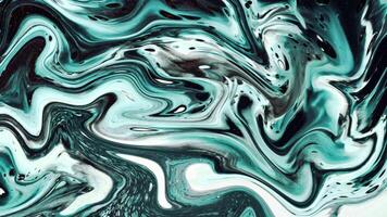 Abstract background Animation of liquid ink marble combination of white and green colors that sparkle video
