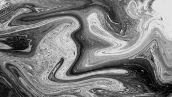 Abstract background Animation liquid ink marble combination of black and white colors video