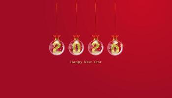 Red and gold 2006 new year desktop background horizontal vector