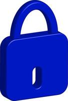 Blue Padlock Icon - Security and Privacy Symbol vector