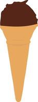 Chocolate Ice Cream Cone vector