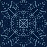 Abstract geometric teal line art pattern background vector