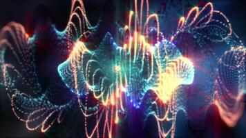 4k Colourful Fractal Swirling Lights Animation Background video